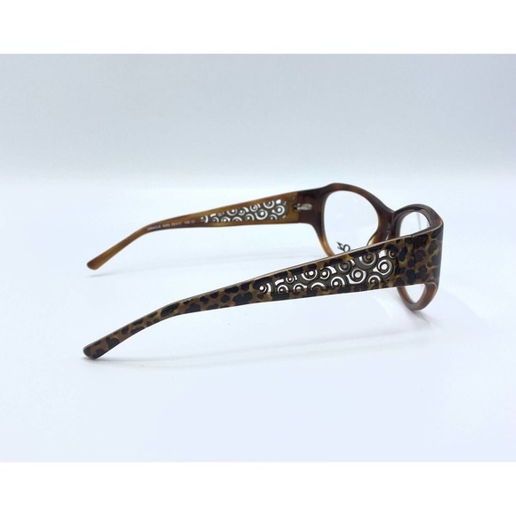 BOZ Oracle 9292 Animal Print Eyeglass Frames 53-17-130 w/ Case & Cleaning Cloth - Picture 4 of 8